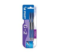Pilot G-2 Blister di 2 Roller con Inchiostro Gel punta media blu