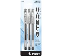 Pilot g-tec-c Penna roller ad inchiostro gel, con punta ultrasottile 3-Pack (0.4mm - Ultra Fine) Nero