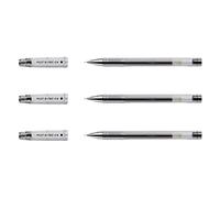 Pilot G-Tec C4 Penna a sfera ad inchiostro gel con punta fine da 0,4 mm, nero 3 pezzi Nero