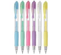 Pilot G2 07 - Penna a sfera retrattile, tratto 0,7 mm, punta 0,39 mm, linea larga, ricaricabile, bl-g2-7 (1 pastello - 6 pennarelli)
