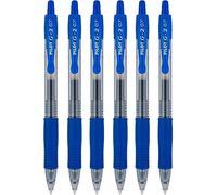 Pilot G2 07 - Penna roller a inchiostro gel, retrattile, 0,7 mm, tratto 0,39 mm, ricaricabile, bl-g2-7, confezione da 6, colore: blu