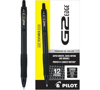 PILOT, G2 Edge Premium - Penne a inchiostro gel, inchiostro nero, confezione da 12