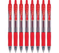 Pilot G2 Premium Gel Roller Pens Bold Point 1 mm Pack of 8 Red
