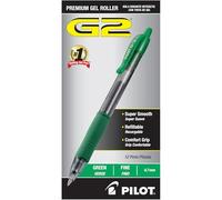 Pilot, G2 Premium - Penna roller gel, punta fine 0,7 mm, verde, confezione da 12