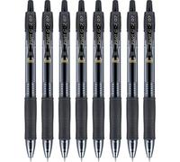 Pilot G2 Premium Ricaricabile & Retrattile Penna Gel Rolling, Punta fine, Nero, Confezione da 8 (15298)