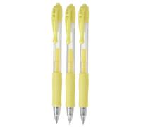 Pilot G2 Retractable Pastel Gel Ink Rollerball Pens Fine Point 0.7mm Yellow 3 Count