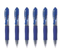 PILOT G2-XS7 Pixie - Mini penne a sfera - Punta da 0,7 mm, larghezza tratto 0,4 mm - Blu (confezione da 6)