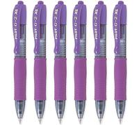 Pilot G2-XS7 Pixie - Mini penne roller - pennino 0,7 mm 0,4 mm larghezza linea, confezione da 6, colore: Viola