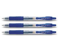 Pilot G207 - Penna a sfera con inchiostro gel, punta da 0,7 mm, Blu, 3 Stifte