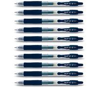Pilot G207 - Penna a sfera con inchiostro gel, punta da 0,7 mm, blu/nero, 10 Stifte