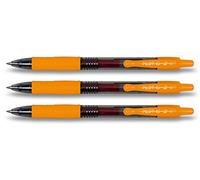 Pilot G207 - Penna a sfera con inchiostro gel, punta da 0,7 mm, Orange, 3 Stifte