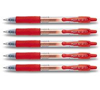 Pilot G207 - Penna a sfera con inchiostro gel, punta da 0,7 mm, Rot, 5 Stifte