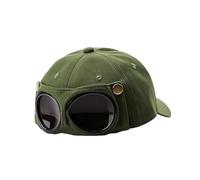 Pilot Goggles Baseball cap,Aviator Hat with Goggles Baseball cap,Vintage oggles Hat Attached Sunglasses