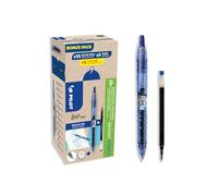 PILOT Greenpack B2P Eco Gel, 0,7 mm, blu, 10 penne e 10 ricariche, WLT556206