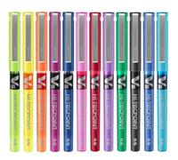 Pilot Hi-Tecpoint V5 Multicolore Set Roller Ball Pen (Confezione da 12, Blu,
