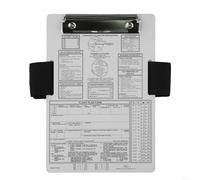 Pilot Knee Board - Blocco note in alluminio per aviazione con clip in metallo lungo e cinturino elastico per allenamento di volo IFR VFR e registrazione dei dati (IFR+A)