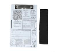 Pilot Knee Board per uso aeronautico IFR VFR, blocco note in lega di alluminio con clip in metallo e cinturino elastico, supporto dati di volo per piloti VFR+A 24,9 x 16,5 cm