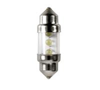 Pilot LAMPA - 12V Lampada siluro 3 Led - 10x31 mm - SV8,5-8 - 2 pz - D/Blister - Bianco