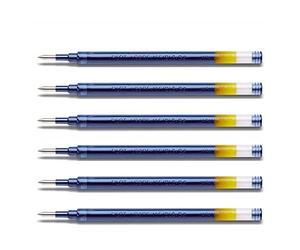 PILOT Lot de 6 Recharges bille 2627 pour G2 1 mm encre gel bleu