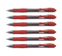 PILOT Set di 12 penne Roller inchiostro gel G2 10 Pte grande, colore: Rosso