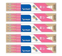 PILOT Lotto di 5 x 3 ricariche friXion Ball (BLS-FR7), colore: Rosa
