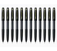 Pilot Pen – Penna a sfera SuperGrip 1 mm con cappuccio – Nero – Confezione 12