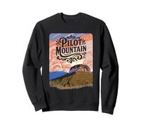 Pilot Mountain North Carolina Vintage WPA Style Artistic Felpa