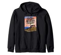Pilot Mountain North Carolina Vintage WPA Style Artistic Felpa con Cappuccio