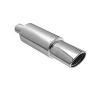 MARMITTA TERMINALE DI SCARICO AUTO UNIVERSALE IN ACCIAIO INOX 505 MM NUOVO