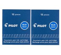 Pilot Namiki IC100 - Cartuccia d'inchiostro per penna stilografica, colore: blu, 12 cartucce per confezione da 2