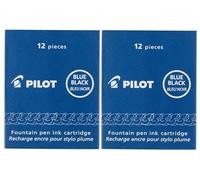 Pilot Namiki IC100 - Set di 2 cartucce d'inchiostro per penna stilografica, colore: Blu/Nero
