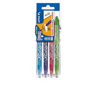 Pilot Pen 2260SG4L FriXion Ball, mina M 0.7, set da 4 pezzi, azzurro, rosa, viola e verde chiaro