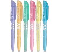 Pilot Pen - Evidenziatori FriXion Light Pastel, 4136S6, set da 6, colore: rosa, giallo, verde, blu, viola, arancione