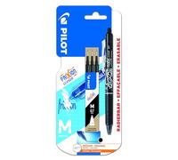 Pilot Pen - Penna roller a scatto FriXion Clicker a inchiostro gel cancellabile, 3 refill inclusi nella confezione, nero