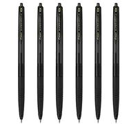 Pilot - Penna a sfera a scatto SUPER GRIP G punta media 1.0 confezione da 6 unità NERO