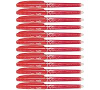 Pilot - Penna con testa a sfera a gel, cancellabile, Rosso, 12 pezzi