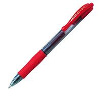 Pilot - Penna gel G2 10, meccanismo a pressione, colore: Rosso