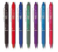 Pilot - Penna roller Frixion Ball Click Professional 07, set da 10, colori: blu, nero, rosso, verde, rosa, viola, azzurro, nero blu, arancione e verde chiaro, 7er Set | ohne Box, sortiert | Clicker, 1