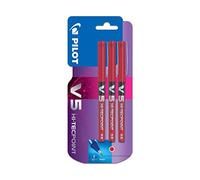 Pilot Penna Roller V5 - Rossa (confezione da 3)