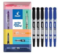 Pilot Pennarelli indelebili 2 in 1, doppia punta fine ed extra fine, gamma Begreen riciclata al 76% (misti, confezione da 6)