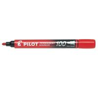 Pilot Permanent Marker 100 Rosso (Pilot 100 Permanent Marker Bullet Tip Fine 1.0mm Line Red Pack 12 - 4902505511103) NEW