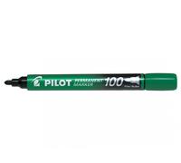 Pilot Permanent Marker 100 Verde (Pilot 100 Permanent Marker Bullet Tip Fine 1.0mm Line Green Pack 12 - 4902505511127)