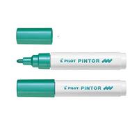 Pilot Pintor - Pennarello a punta tonda, tratto medio, colore: Verde metallizzato