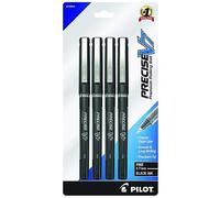 Pilot precise V7 stick Rolling Ball Pen, fine Point, Single Pen, Black Ink (35340) nero 4-Pack Black