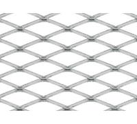 Griglia sportiva rete 120x20 maglia rombo 6x12mm Alluminio grigio