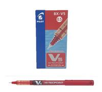 Pilot Roller inchiostro liquido V5 Punta 0,5 mm (confezione da 12) - Rosso Rosso