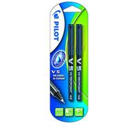 Pilot Roller inchiostro liquido V5 Punta 0,5 mm (confezione da 2) - Nero
