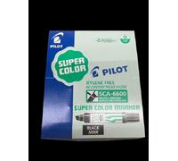 Pilot SCA-6600 Marcatore Permanente Nero 12 pezzi Punta a Scalpello