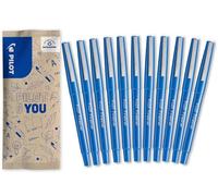 PILOT - Set di 10 +1 Omaggio Fineliner - Penne a Feltro - Punta Fine con Inchiostro Liquido - Tratto Scorrevole - Asciugatura Rapida - Blu - Punta Media