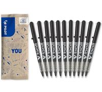 PILOT - Set di 10 +1 Omaggio V-Ball 05 - Penne Roller a Inchiostro Liquido - Scrittura Fluida e Precisa - Asciugatura Rapida - Nero - Punta Fine